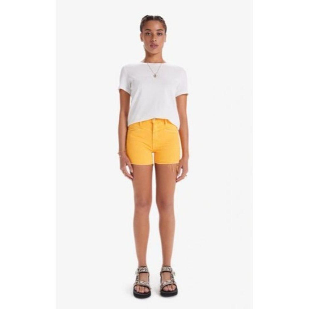 MOTHER Yellow Jean Shorts